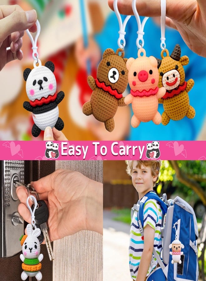 AMENON 28 Pack Prefilled Valentines Day Gifts for Kids, 7 Styles Animal Keychains Toys with Valentines Day Card for Kids Teens Adults School Classroom Exchange Gift, Party Favors Supplies,Classroom Prizes - Image 5